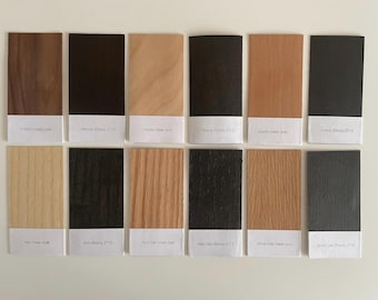 Minwax Wood Stain Sample: Dark Walnut Finish on Oak Veneer (1.5x3 inch