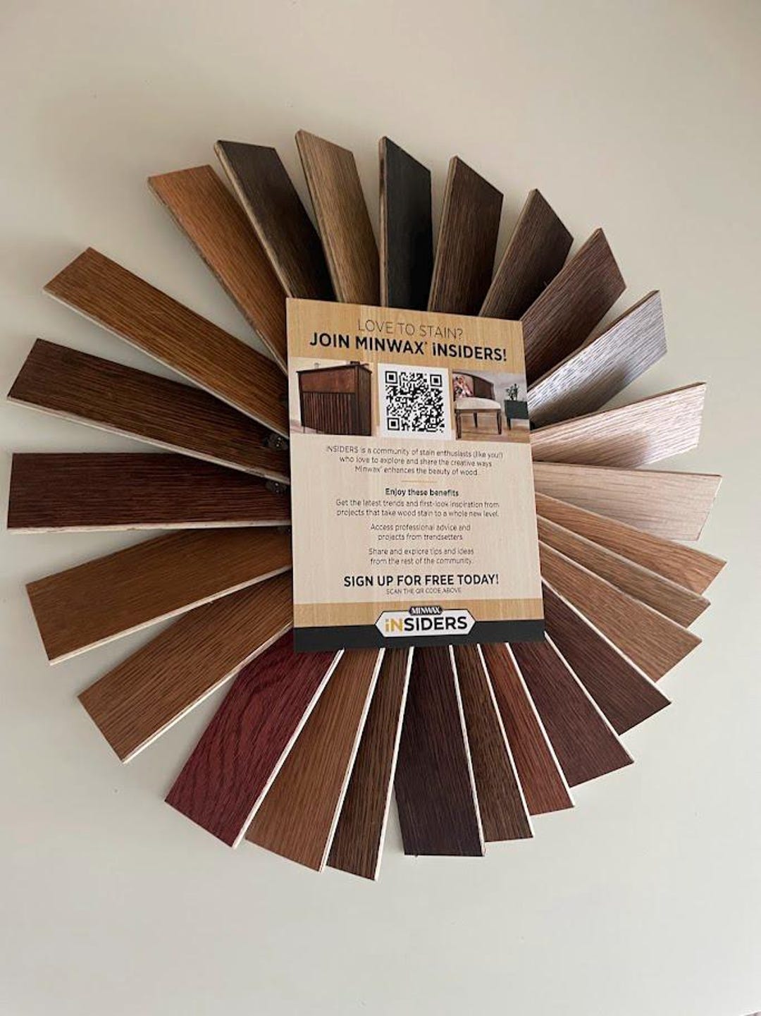 Stain Files Wood Stain Sample Set Oak Veneer Color Selection (5