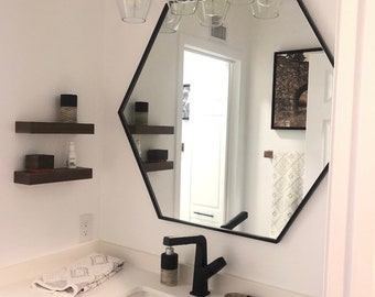 Walnut Floating Wood Shelves