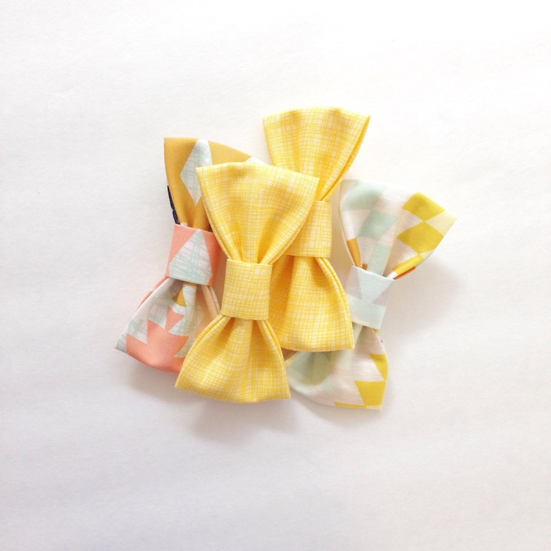 1 Bowtie ONLY 1 Bodysuit Perfect Spring Outfit Bright Yellow Crosshatch Baby Bow Tie BodySuit w Snap-On Bowtie Newborn to 24 Months.