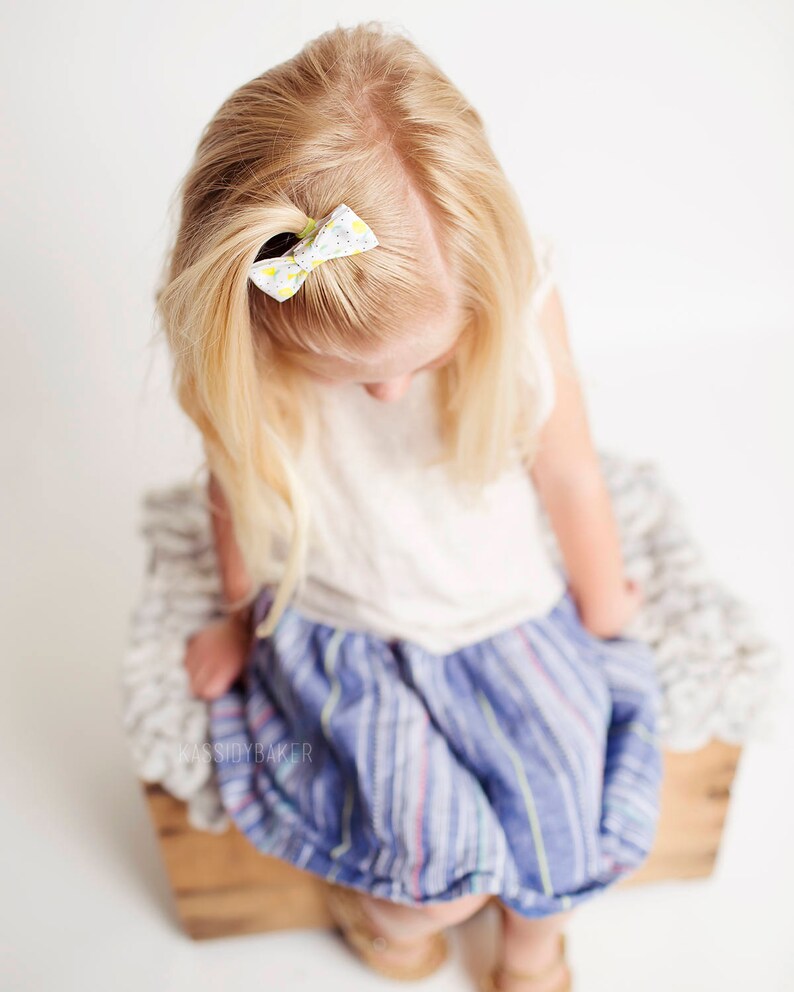 LENNONade MINI Girls Hair Bow Headbands Set of 4 Summer Bows Lemonade Party Lemonade Stand When Life Gives you Lemons Ready to Ship