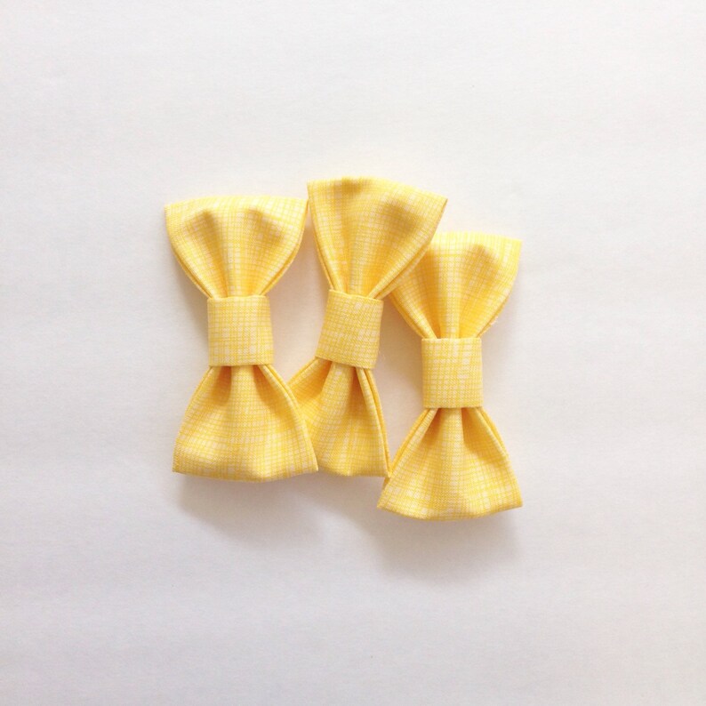 1 Bowtie ONLY 1 Bodysuit Perfect Spring Outfit Bright Yellow Crosshatch Baby Bow Tie BodySuit w Snap-On Bowtie Newborn to 24 Months.