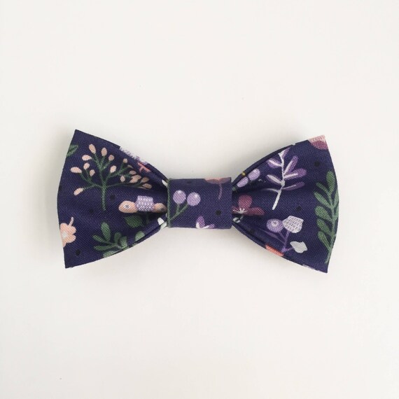 Deep Purple Forest Flowers Rifle Paper Co Kids Bow Tie Etsy
