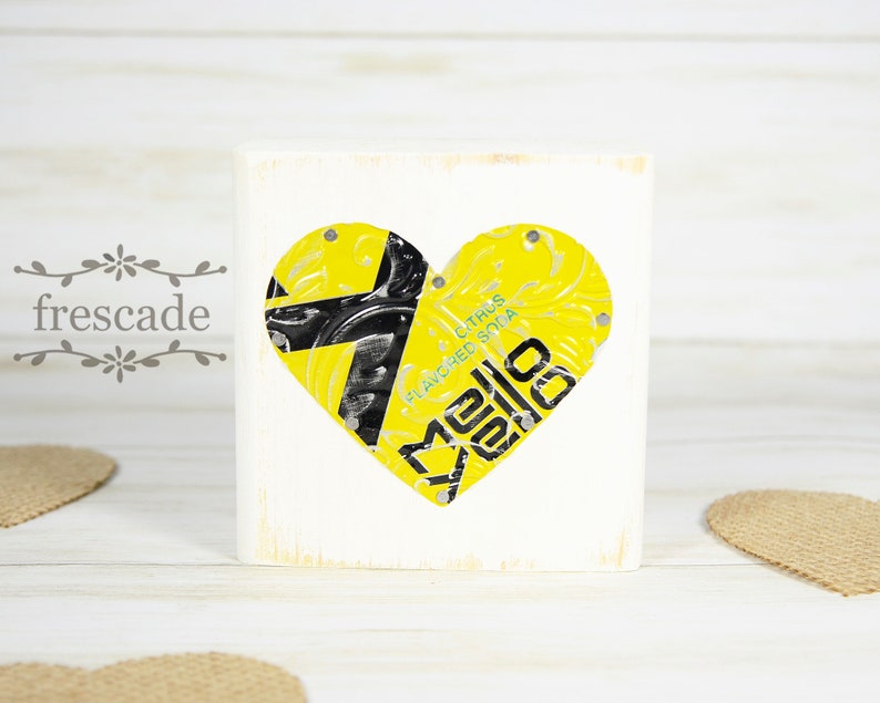Mello Yello Heart Soda Can Art Small Shelf Sitter | Etsy