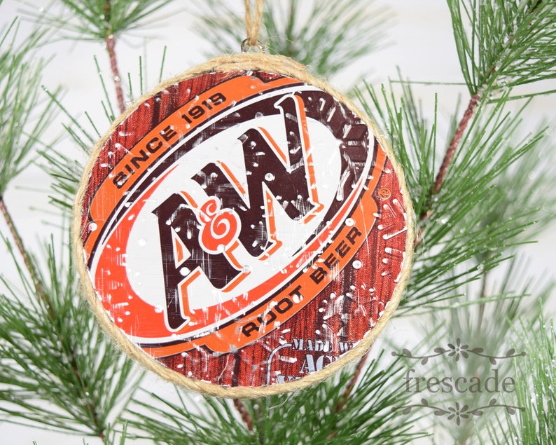 A&W Root Beer Round Christmas Ornament Double Sided Etsy