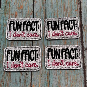 Silver Glitter Fun Fact Feltie, Badge Reel Cover, Planner Clip, Hair Bow Center