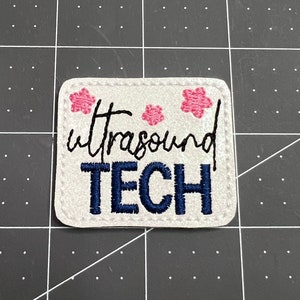 Glitter Ultrasound Tech Felties, Badge Reel Covers (Set of 4)