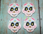 Sugar Skull Felties Felties Halloween Felties Felt Appliques Set of 4