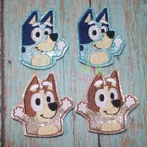 Glitter Dog Felties, Animal felties, Felties, wholesale Felties, Badge Reel covers, Planner Clips, Hair Clips, Hair Bow Centers, Cozies