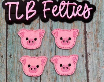 Pink Pig Felties, Planner Clips, Badge Reel Covers, Coffee Cozies