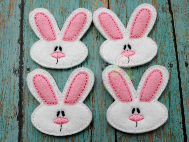 Bunny Felties Felties Felt Appliques Felt Stitchies Felt Etsy