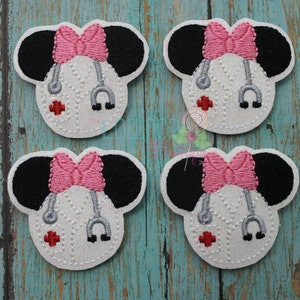 Glitter Miss Mouse Doctor Felties, Mouse Doctor Felties, Doctor Felties, Felties, Wholesale Felties, Planner Clips, Badge Reel Covers