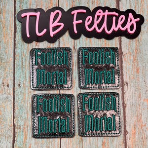Glitter Foolish felties, Foolish Felties, Felties, Wholesale Felties, Halloween Felties, Badge Reel covers, Planner clips, Coffee cozies