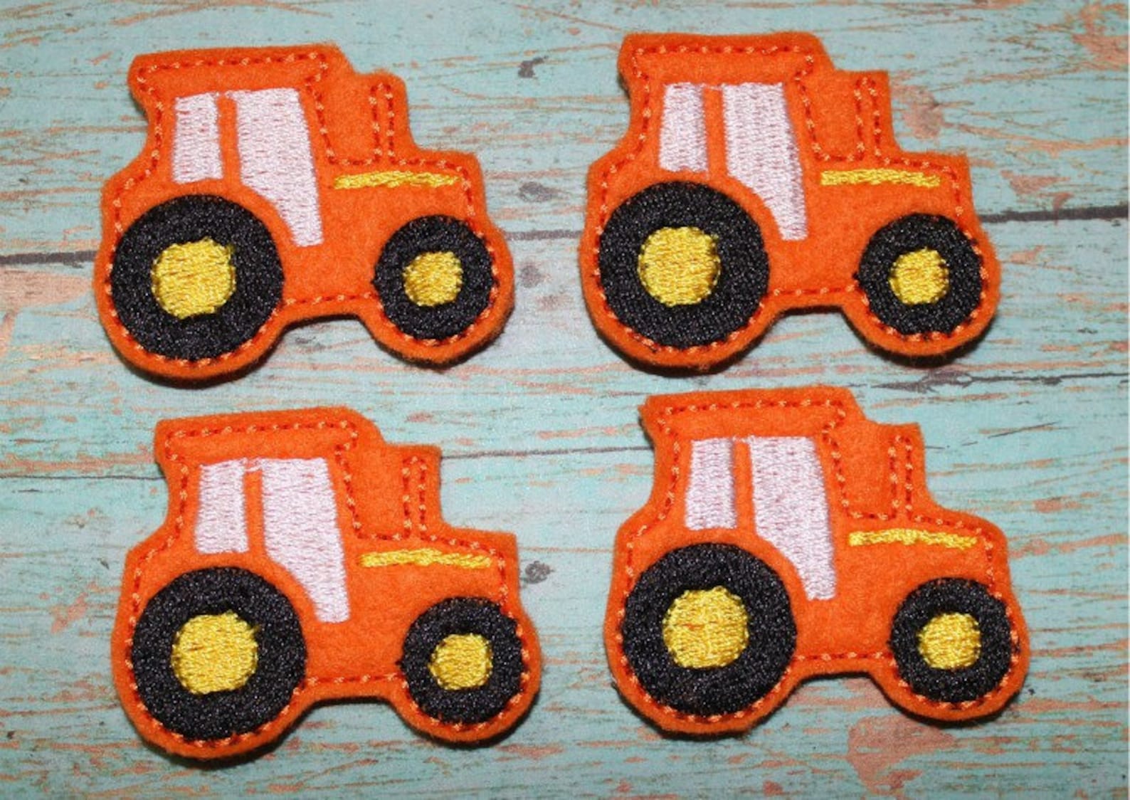 Tractor Felties Felties Felt Appliques Tractor Felt Etsy