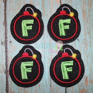 F Bomb Felties, Felties, Planner Clips, Badge Reel Covers, Coffee Cozies