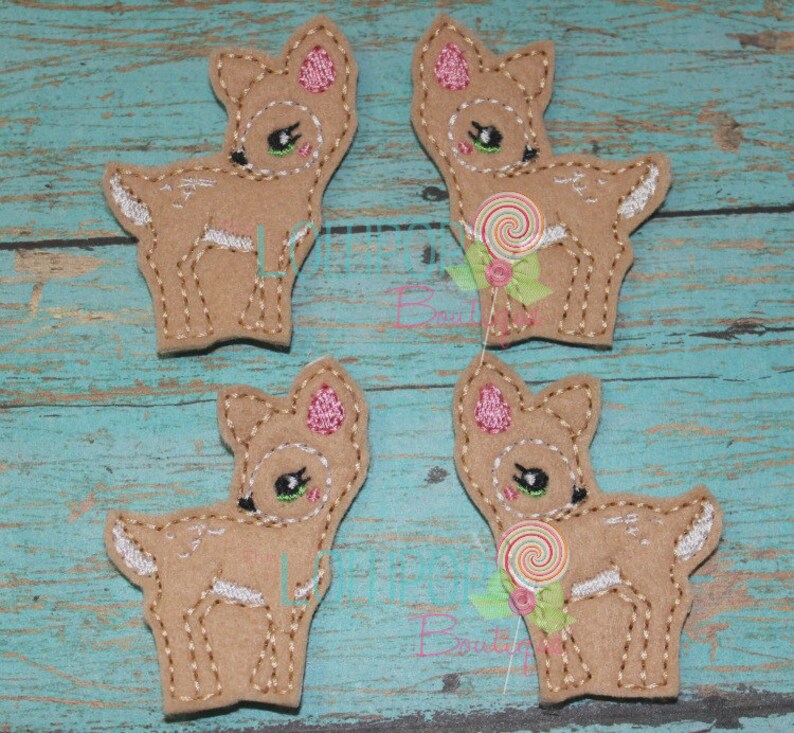 Deer Felties Felties Deer Felt Embellishments Felt Appliques Animal