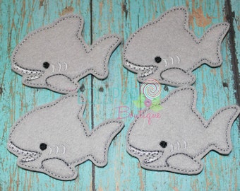 Gray Shark Felties, Embellishments, Planner Clips