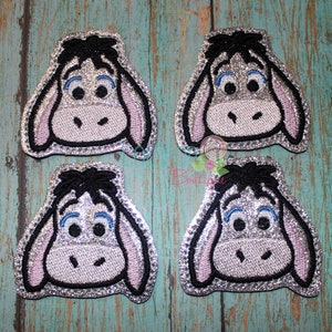 Silver Glitter Donkey Felties,Planner Clips, Badge Reel Covers, Coffee Cozies