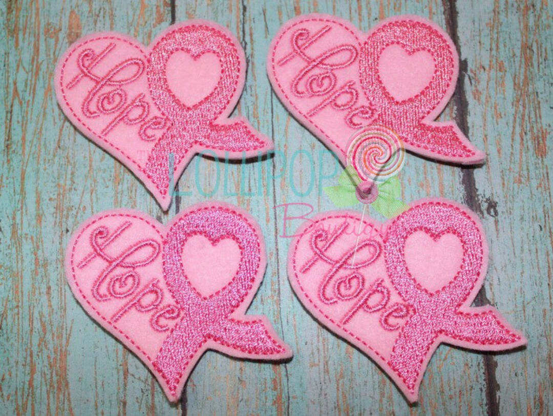Hope Awareness Felties Felties Felt Appliques Awareness Etsy