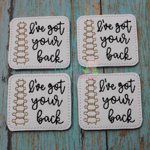 I've Got Your Back Felties, Chiropractor Embellishments, Planner Clips, Badge Reels