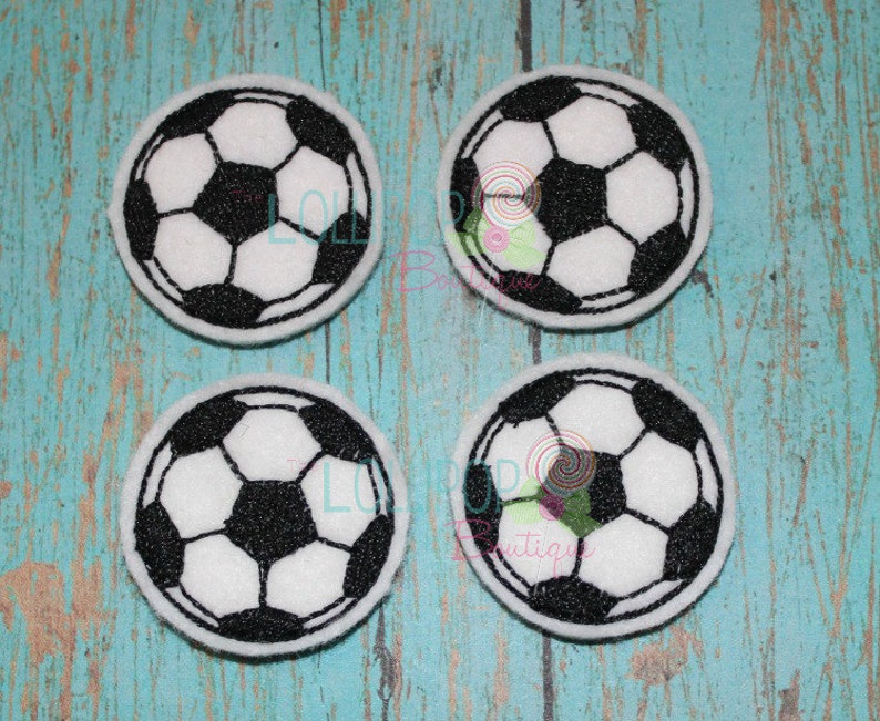 Soccer Ball Felties Felt Appliques Felt Stitchies Set of Etsy