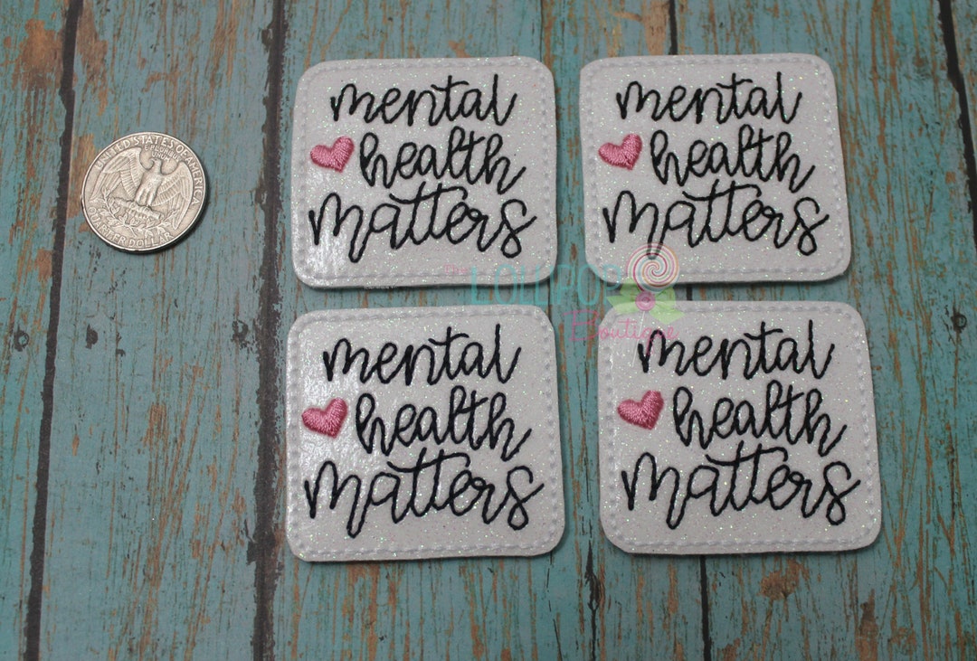 Mental Health Matters Glitter Vinyl Felties Embellishments - Etsy