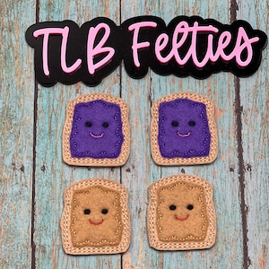 Peanut Butter and Jelly Felties - PB & J Felt Pieces - Felties