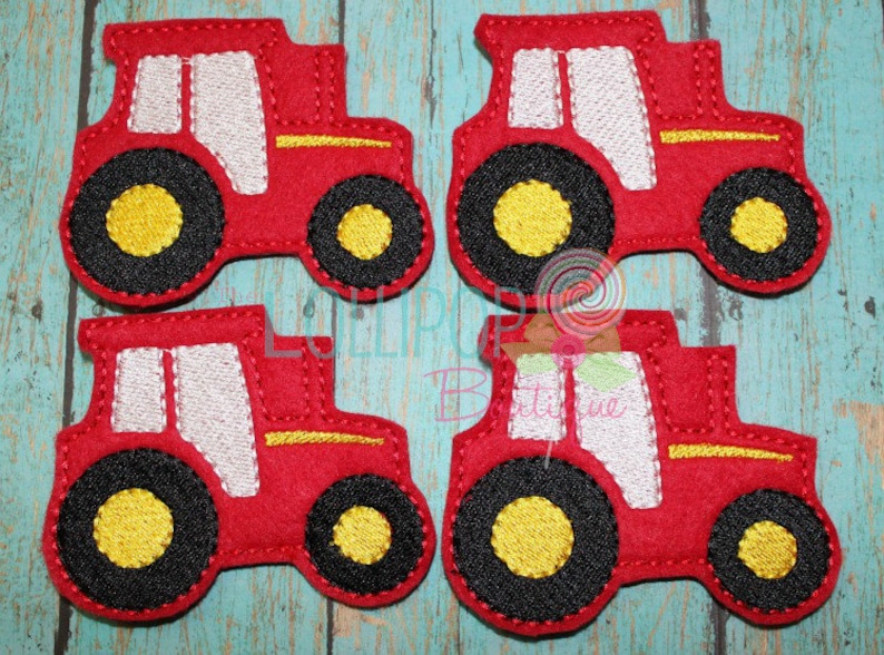 Tractor Felties Felties Felt Appliques Tractor Felt Etsy