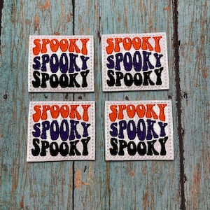 Glitter Spooky Felties, Spooky Felties, Halloween Felties, Felties, Wholesale Felties, Planner Clips, Badge Reel Covers, Coffee Cozies