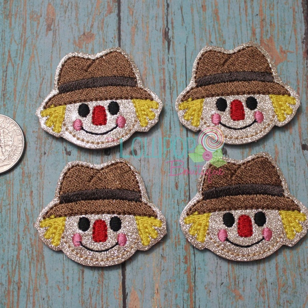 Glitter Scarecrow Felties, Scarecrow Felties, Fall Felties, Felties, Wholesale Felties, Badge Reel Covers, Planner Clips, Hair Bow Centers