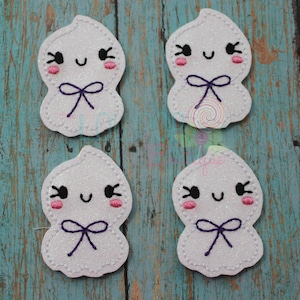 Glitter Cutie Ghost Felties, Cutie Ghost Felties, Ghost Felties, Halloween Felties, Felties, Wholesale Felties, Planner Clips, Badge Reels
