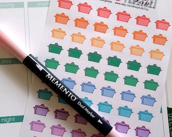 Crock Pot Stickers, Se adapta a todos los planificadores comunes, Kiss Cut, Organizando stickers