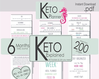 Keto Planner, DIY, Digitale Download Version PDF