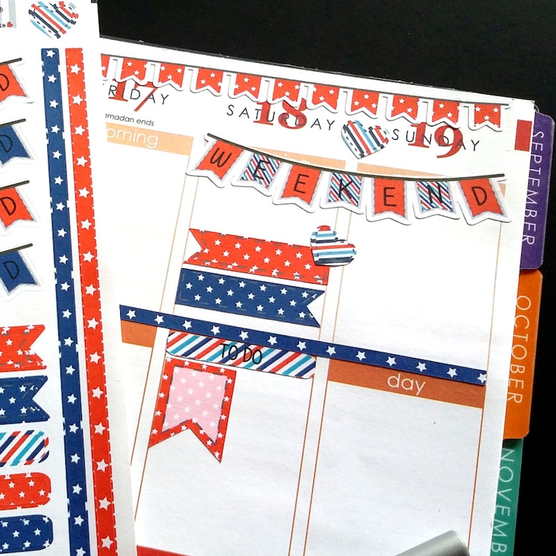 July Calendar Headers - Etsy