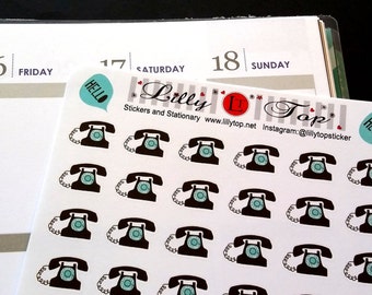 Phone Stickers, Old Fashioned, Fits all planners, Kiss Cut, Planner Stickers, Calendar Stickers,  Journaling