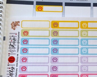 Dog, Paw Stickers, Fits all common Planners, Kiss Cut, Organizing Stickers