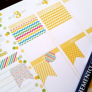 Organizing Stickers, Chevron Stripes and Dots, Fits all common Planners, Kiss Cut, Organizing Stickers