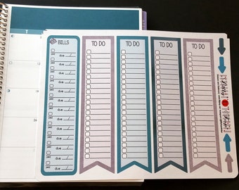 Bill Tracker, To Do List, Kiss Cut, Fits all common Planners, Kiss Cut, Organizing Stickers