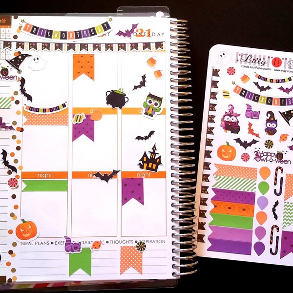 Halloween, Fits all common Planners, Kiss Cut, Organizing Stickers