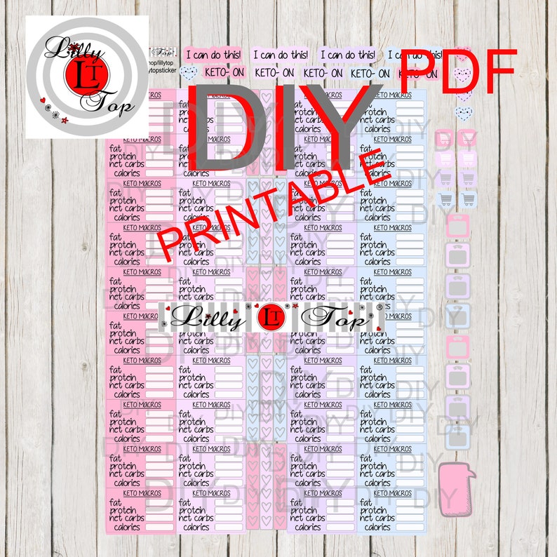 3 Keto-macro-tracker Printable DIY PDF File Different - Etsy