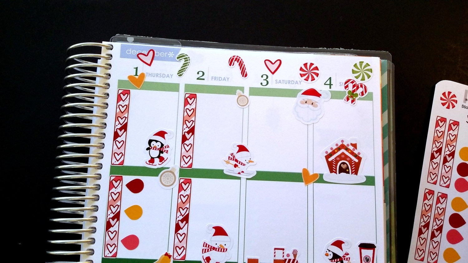 Christmas Candy Stickers, Check Marks, Drops, Fits All Common Planners ...