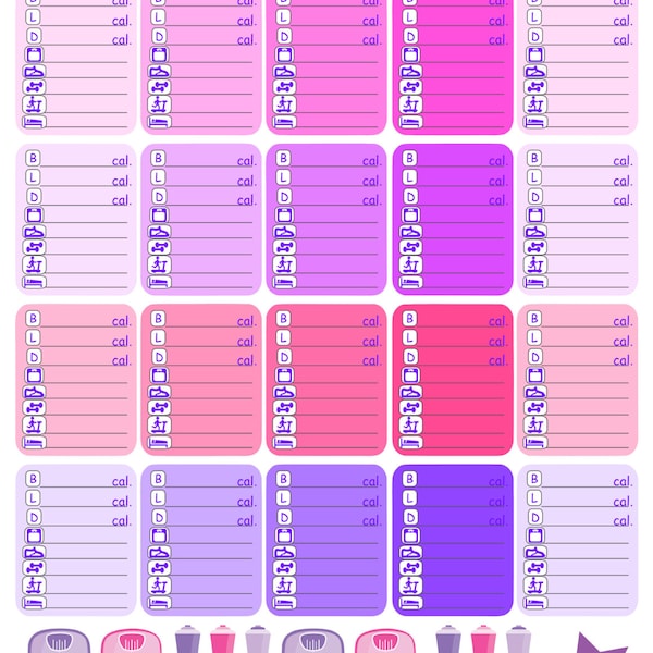 DIY, Printable Stickers, Sport, Exercise, Tracker, Motivation, Fits all Planners, DIY, Planner Stickers Do it Yourself