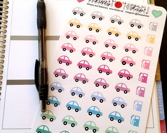 Car and Gas Pump Stickers, Fits all planners, Kiss Cut, Planner Stickers, Calendar Stickers