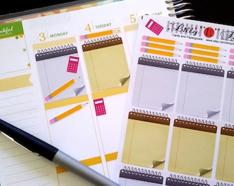Notebook Sticker, Fits all common Planners, Kiss Cut, Organizing Stickers