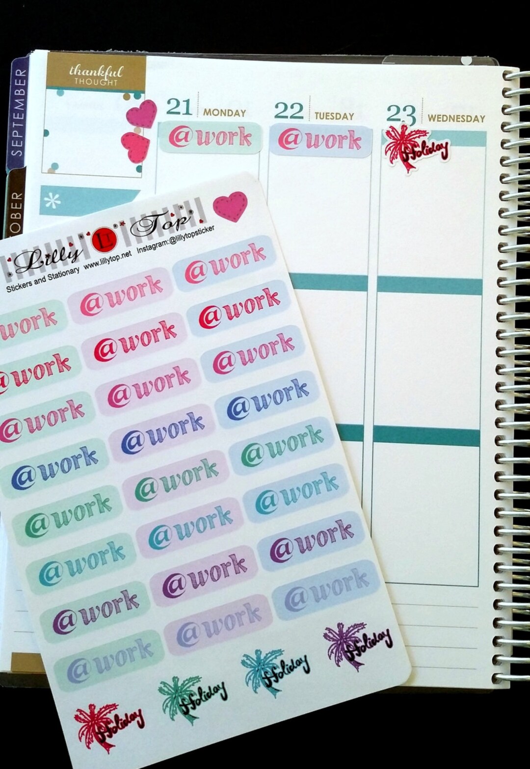 Work and Holiday Stickers, for ECLP and Others, Full Box, Flags ...