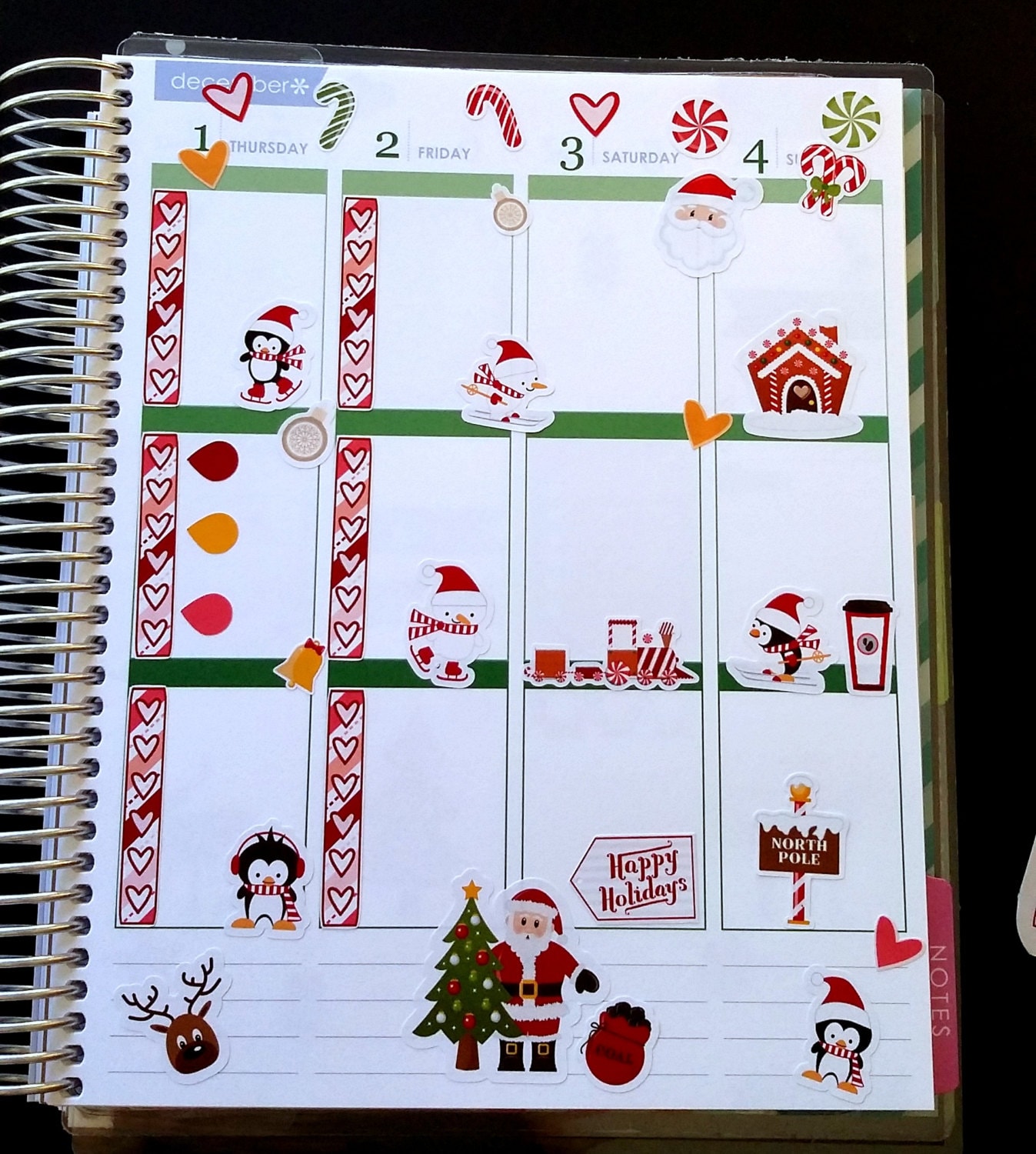 Christmas Candy Stickers, Check Marks, Drops, Fits All Common Planners ...