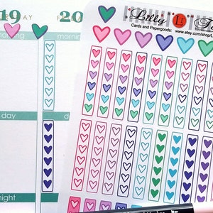 Heart Check Marks, Full Box, Fits all common Planners, Kiss Cut, Organizing Stickers