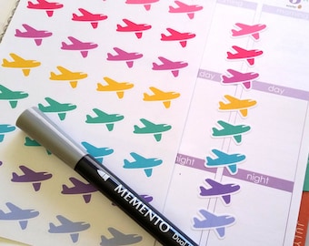 Airplane Stickers, Fits all common Planners, Kiss Cut, Organizing Stickers