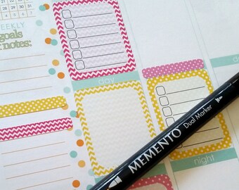 Planner Stickers, Full; Half and Header/Note Sticker, Fits all common Planners, Kiss Cut, Organizing Stickers