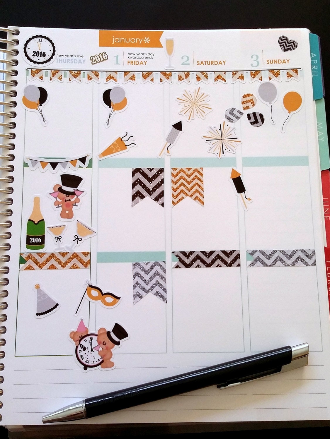 New Year Stickers for 2022, Party Stickers, Fits all common Planners,…